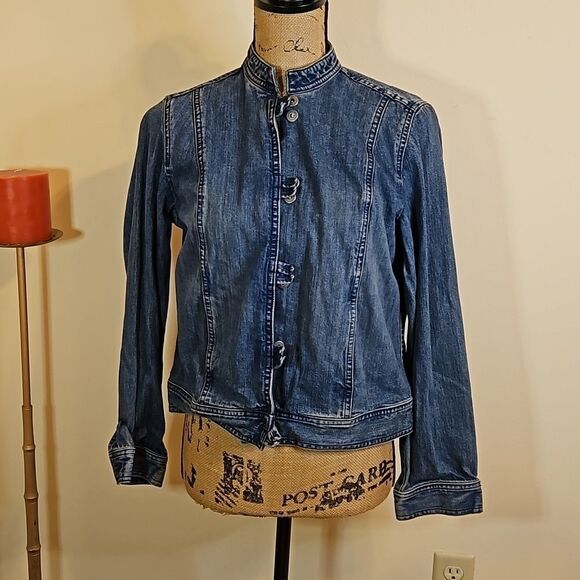 Liz Claiborne denim jacket size Petite Small - Picture 1 of 12